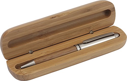 Kugelschreiber aus Bambus im Bambus Etui mit individueller Gravur